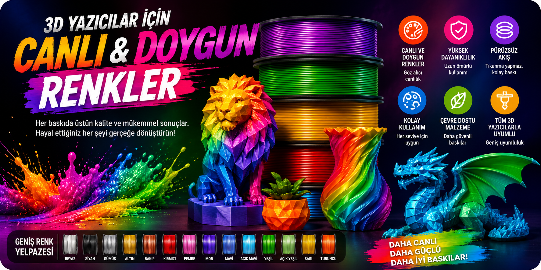 Canlı ve Doygun Renkler